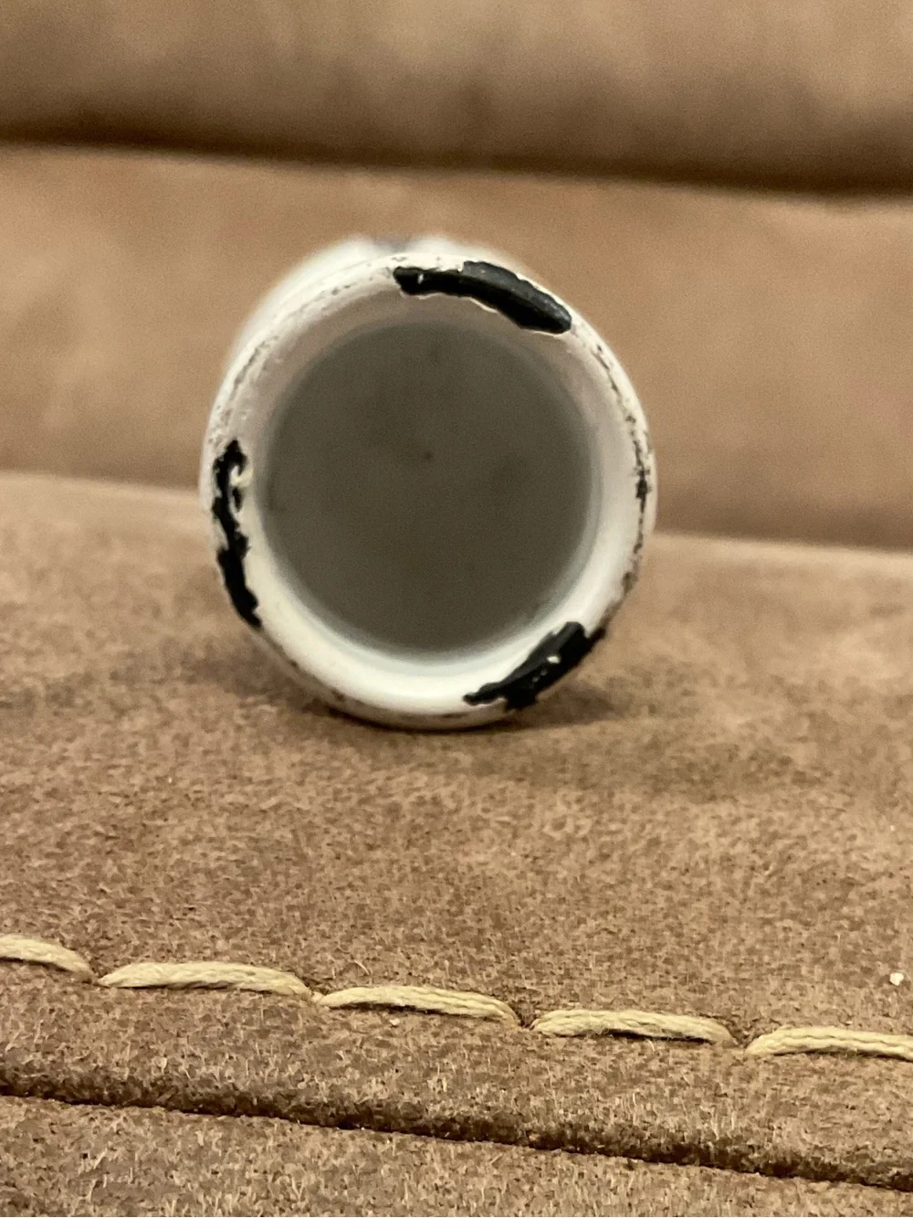 White Iron Taper Candlestick